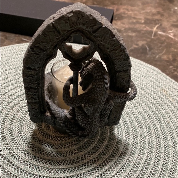 Vintage Gothic Gargoyle and Dragon Candle Holder Set - - Picture 4 of 5